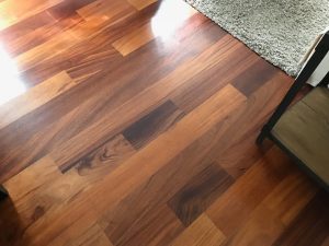 Finished Tigerwood hardwood flooring with natural color variations in Rocky Hill Connecticut 06067